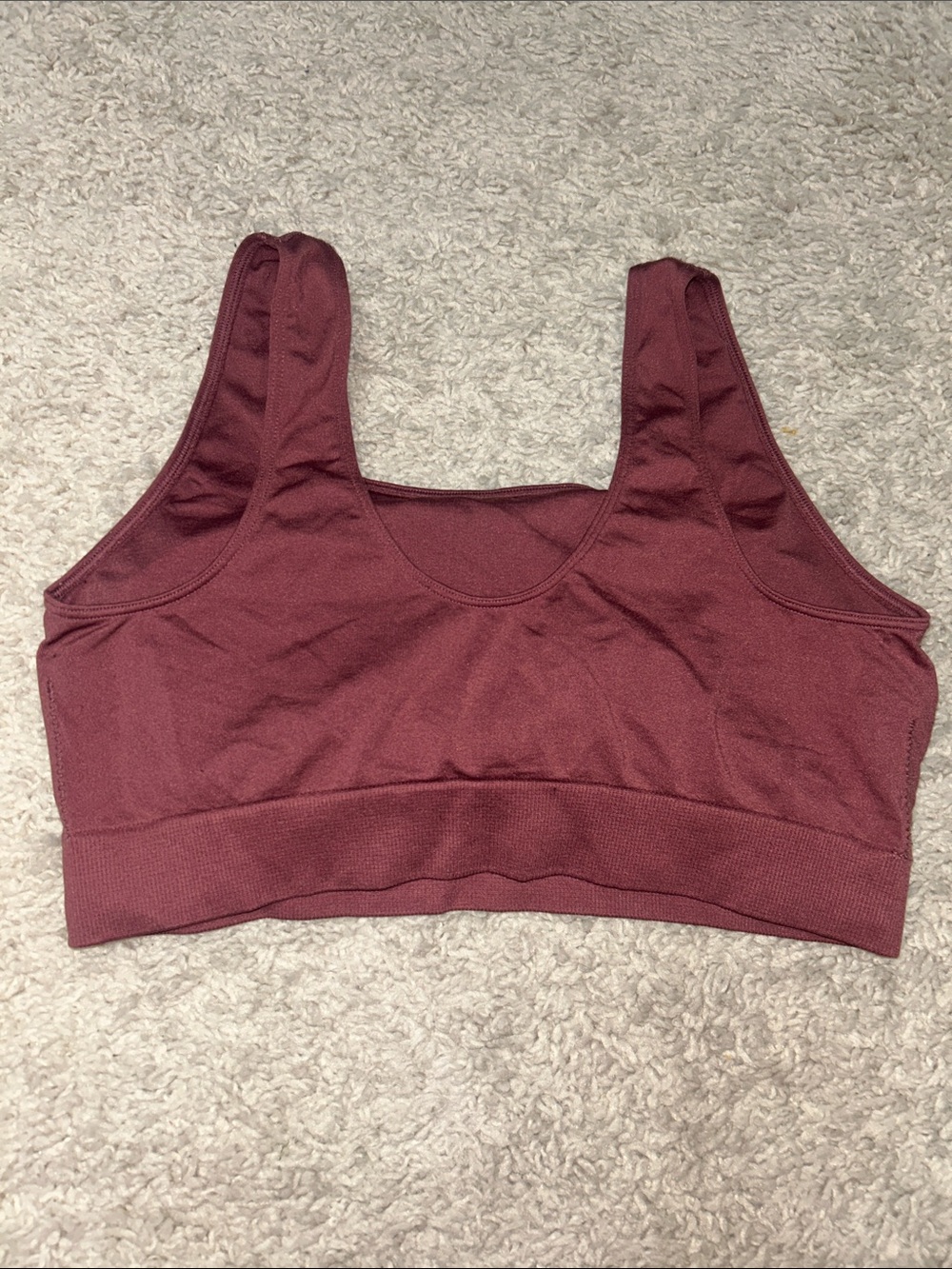 Auden Seamless Scoop Sports Bra - Maroon - Picture 2 of 3
